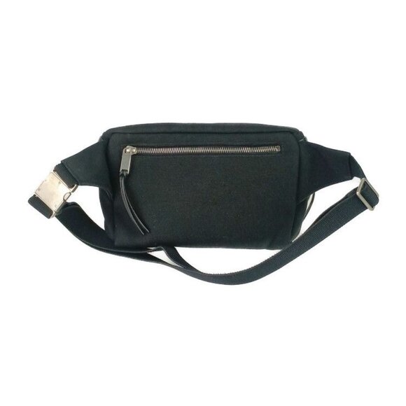 Saint Laurent Paris Waist Bag City Belt Bag Black Canvas Leather Men - Picture 3 of 10